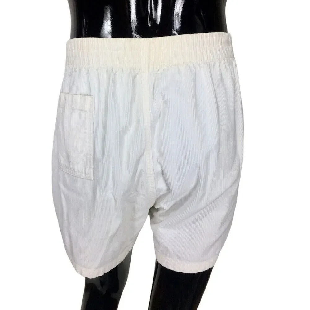 Vintage 80s Towncraft Corduroy Beach Surfer White Board Shorts Men's Size 42 - Picture 4 of 10